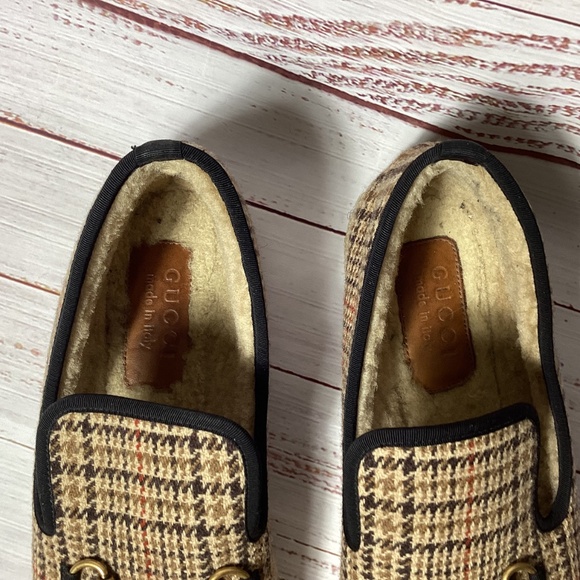 Gucci Men’s Fria Wool Loafers Size 9 - Picture 2 of 5